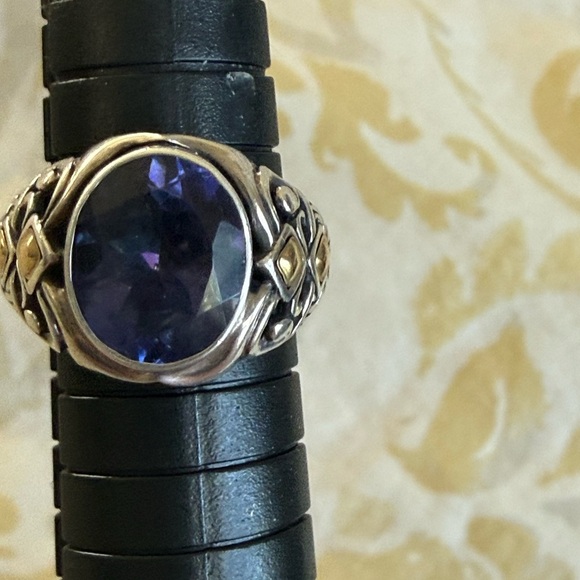 Robert Manse Sterling Silver 925 18k Amethyst Ring Size 6 - Picture 14 of 16
